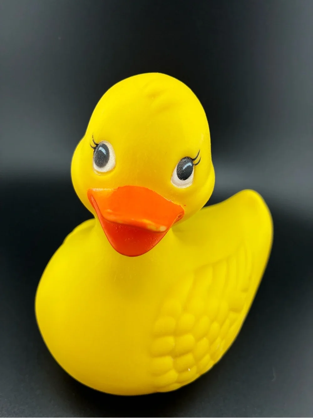 Large Vintage Yellow Rubber‎ Duck Bath Toy 1977